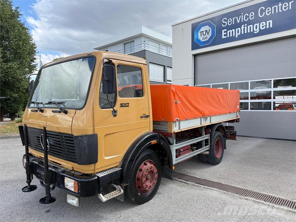 Mercedes-Benz 1017 Plattendruckwagen Planen Aufbau TÜV 11 26 Motrici centinate