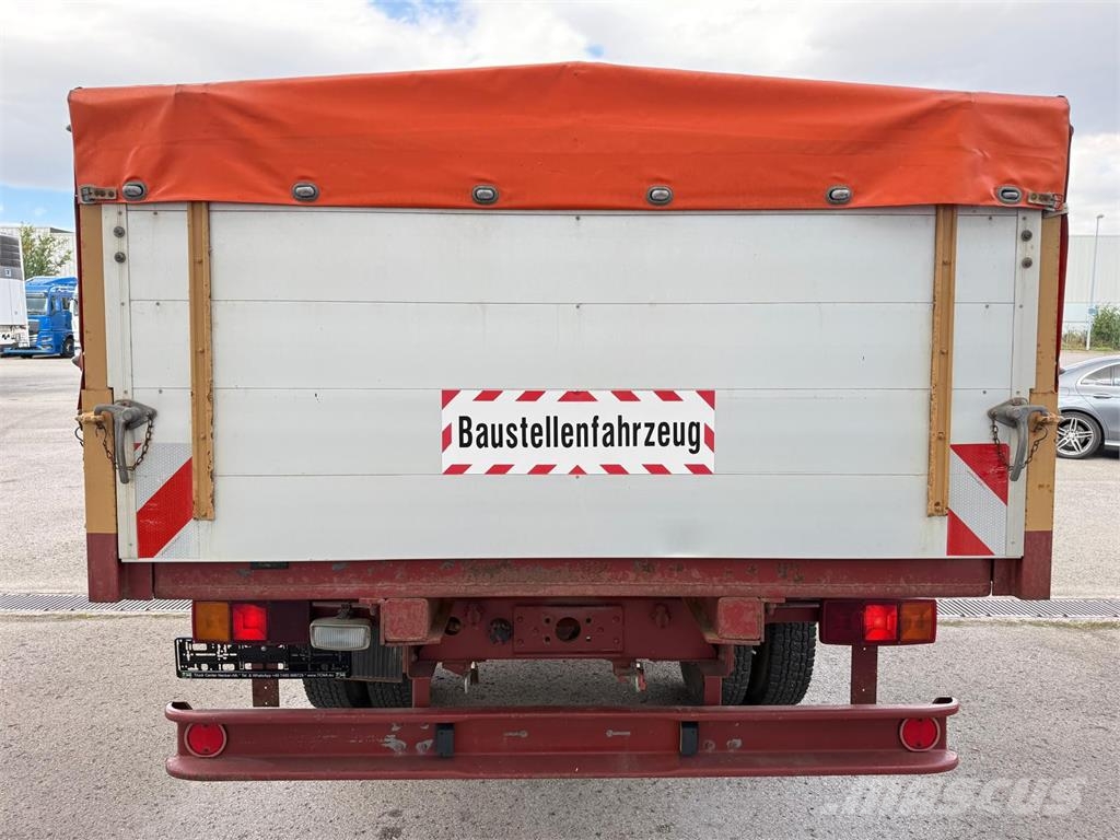 Mercedes-Benz 1017 Plattendruckwagen Planen Aufbau TÜV 11 26 Motrici centinate