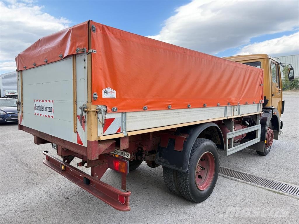 Mercedes-Benz 1017 Plattendruckwagen Planen Aufbau TÜV 11 26 Motrici centinate