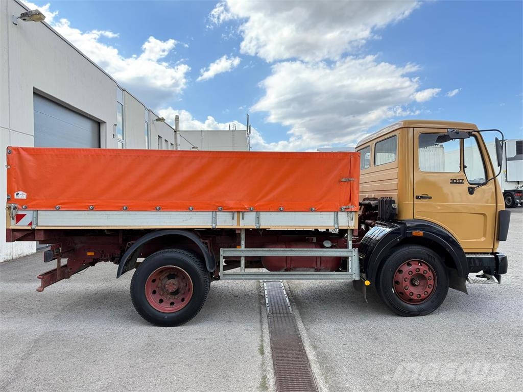 Mercedes-Benz 1017 Plattendruckwagen Planen Aufbau TÜV 11 26 Motrici centinate