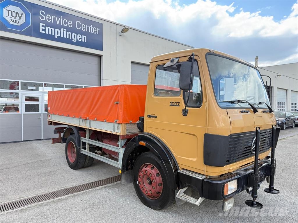 Mercedes-Benz 1017 Plattendruckwagen Planen Aufbau TÜV 11 26 Motrici centinate
