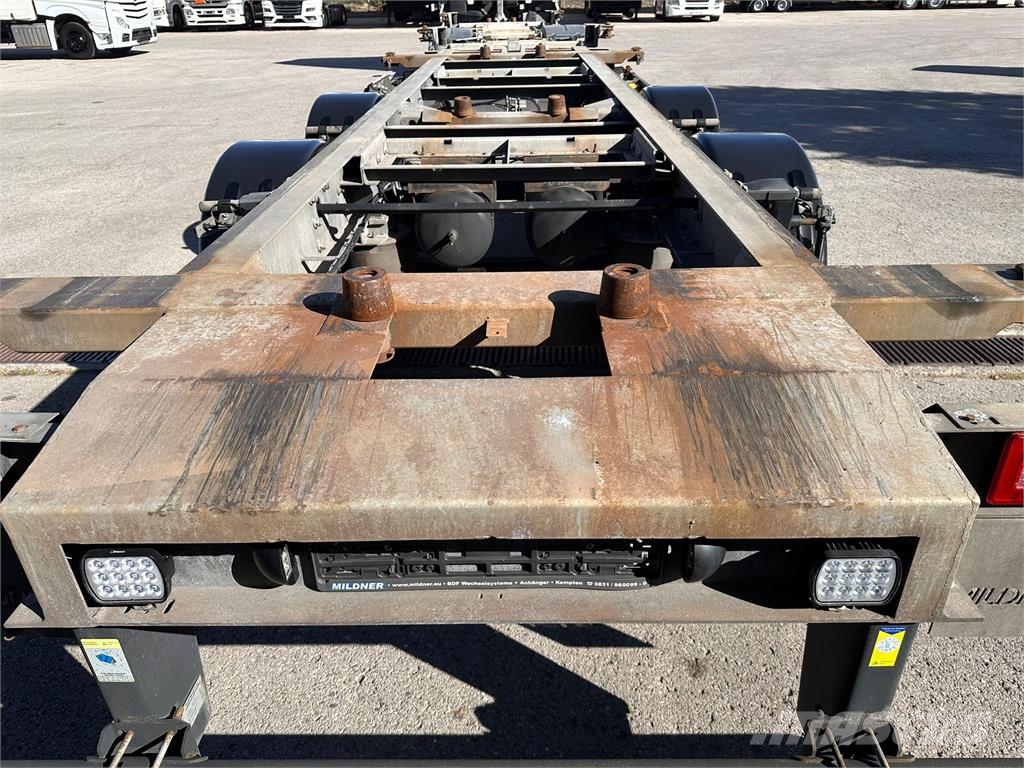Mildner 2 Achs MIDI Tandem BDF Lafette verzinkt Containeranhänger