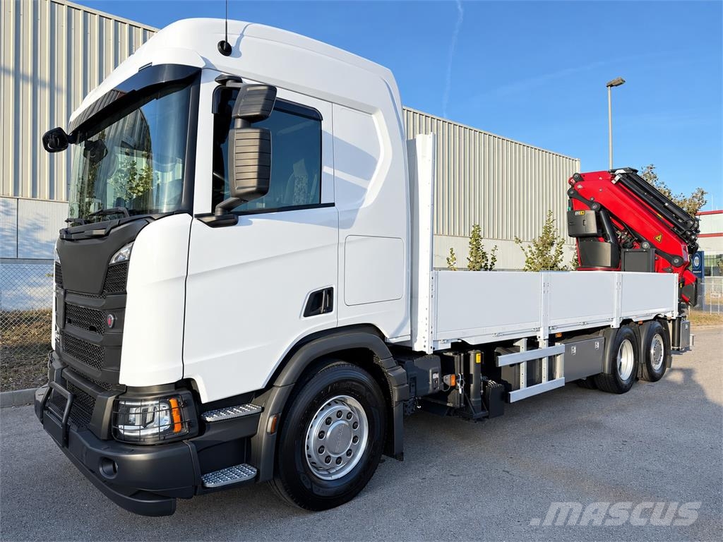 Scania R500 XT Palfinger Kran PK53002 + Funk Retarder Pritschenwagen/Pritschenwagen mit Seitenklappe