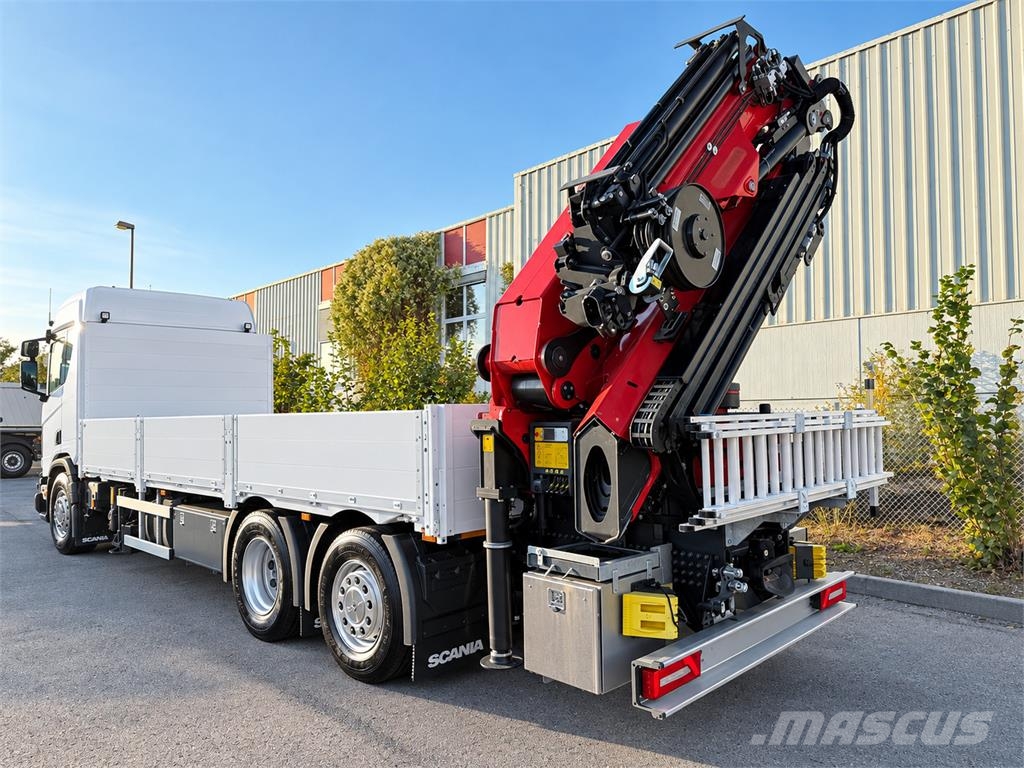 Scania R500 XT Palfinger Kran PK53002 + Funk Retarder Pritschenwagen/Pritschenwagen mit Seitenklappe