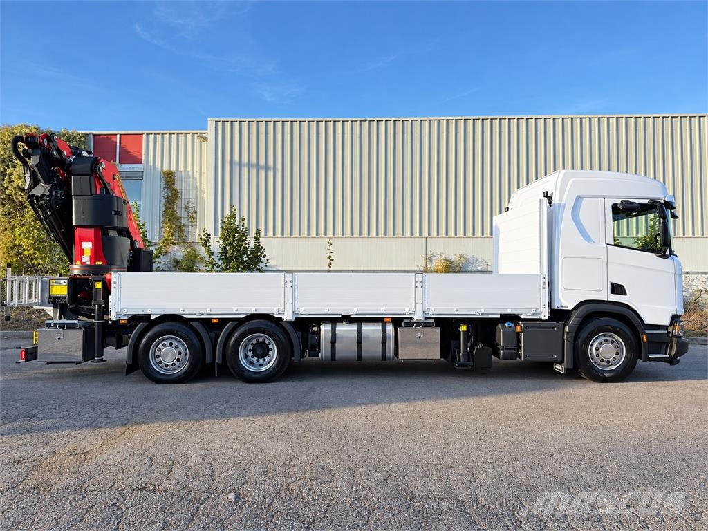 Scania R500 XT Palfinger Kran PK53002 + Funk Retarder Pritschenwagen/Pritschenwagen mit Seitenklappe