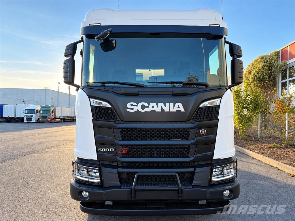 Scania R500 XT Palfinger Kran PK53002 + Funk Retarder Pritschenwagen/Pritschenwagen mit Seitenklappe