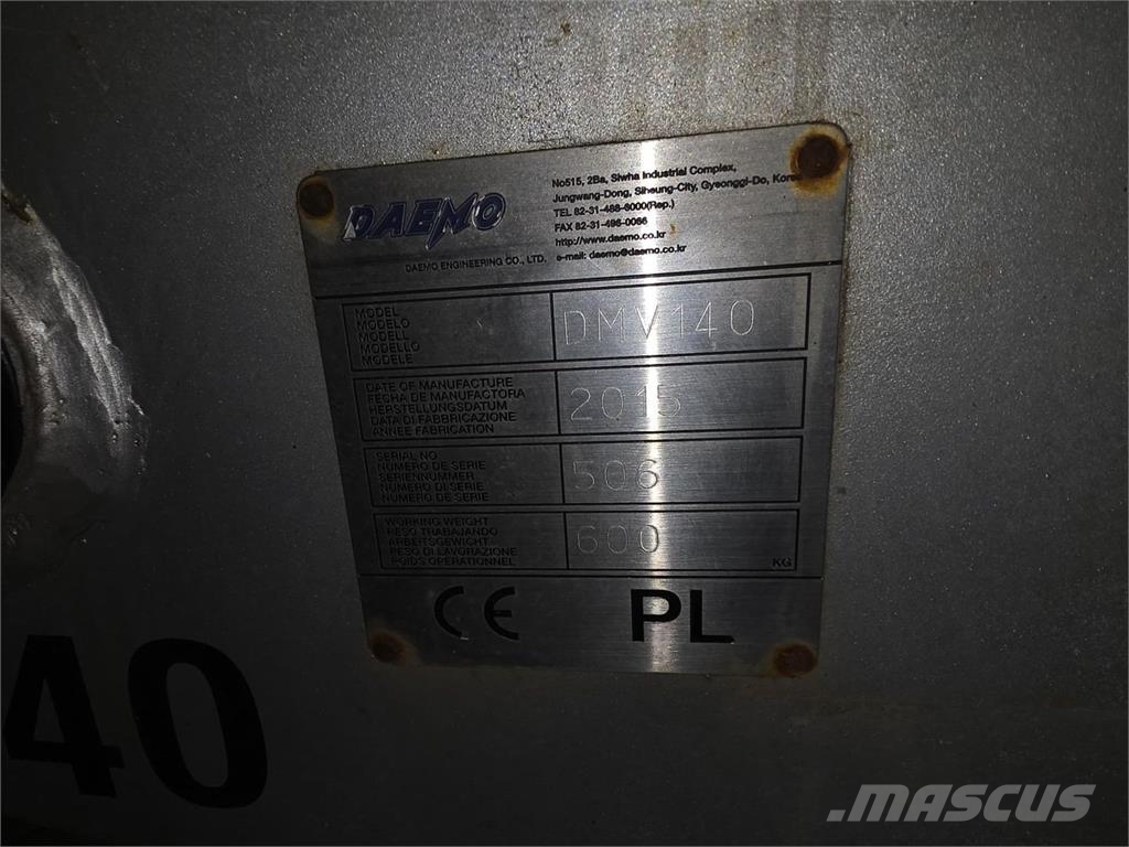 Daemo DMV140 S45 Maantiivistäjä Būvniecība- Citi