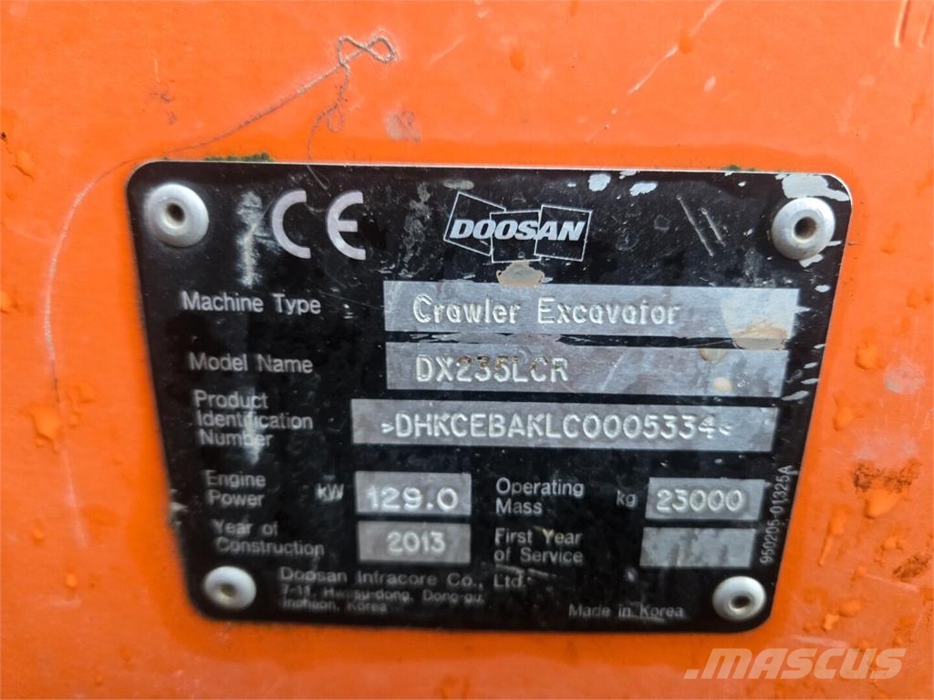 Doosan Dx 235 lcr Escavadoras de rastos