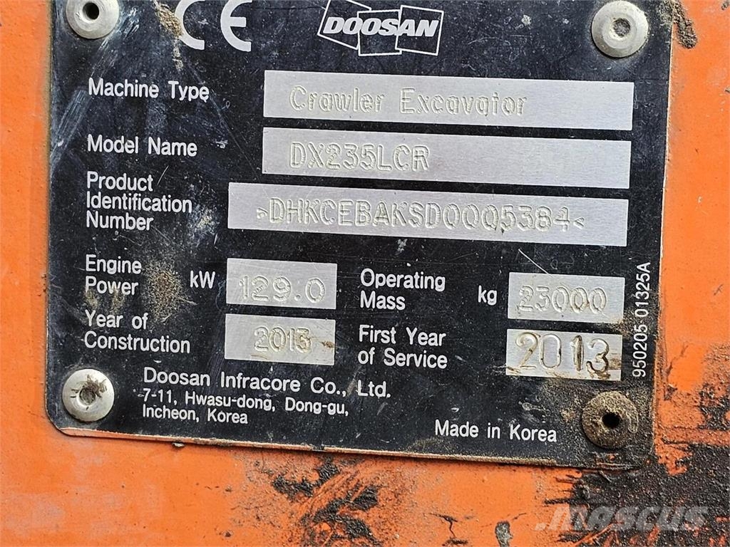 Doosan DX 235 LCR, Leica 3D, SMP ST28 rototiltti pih Rupsgraafmachines