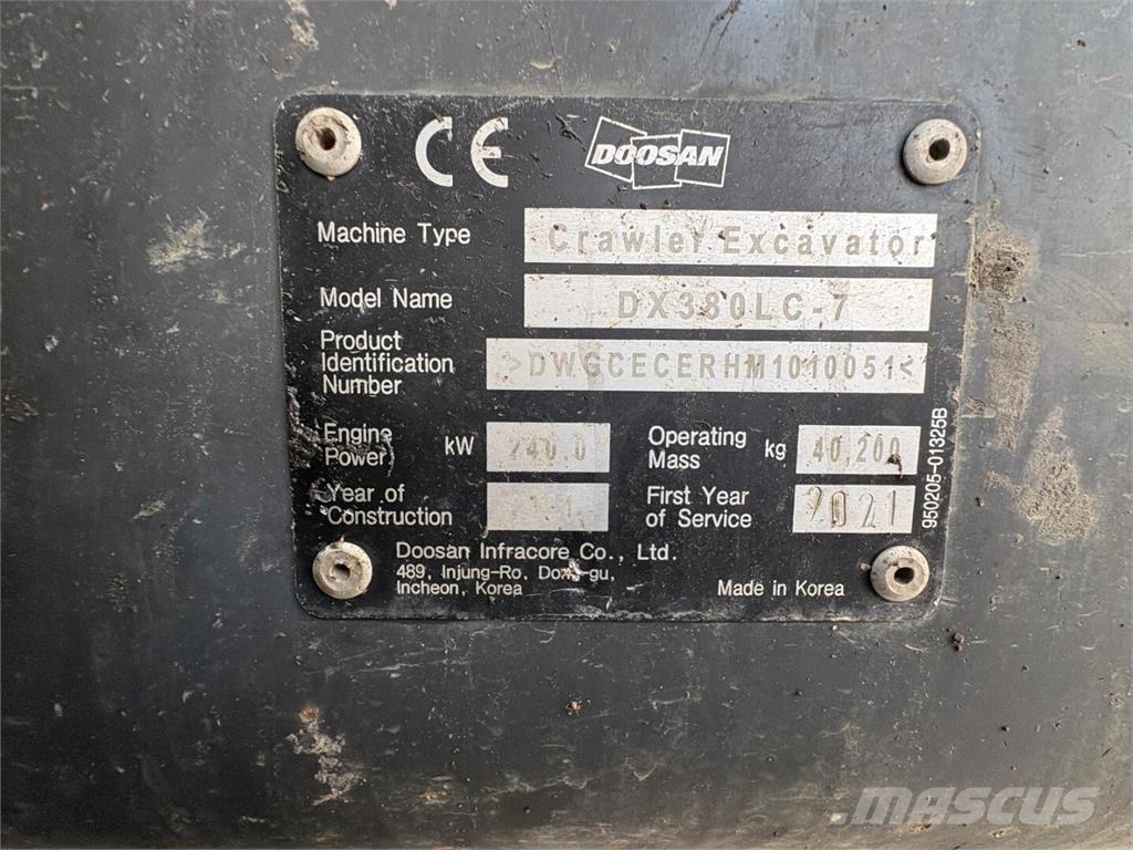 Doosan DX 380 LC-7 Rupsgraafmachines