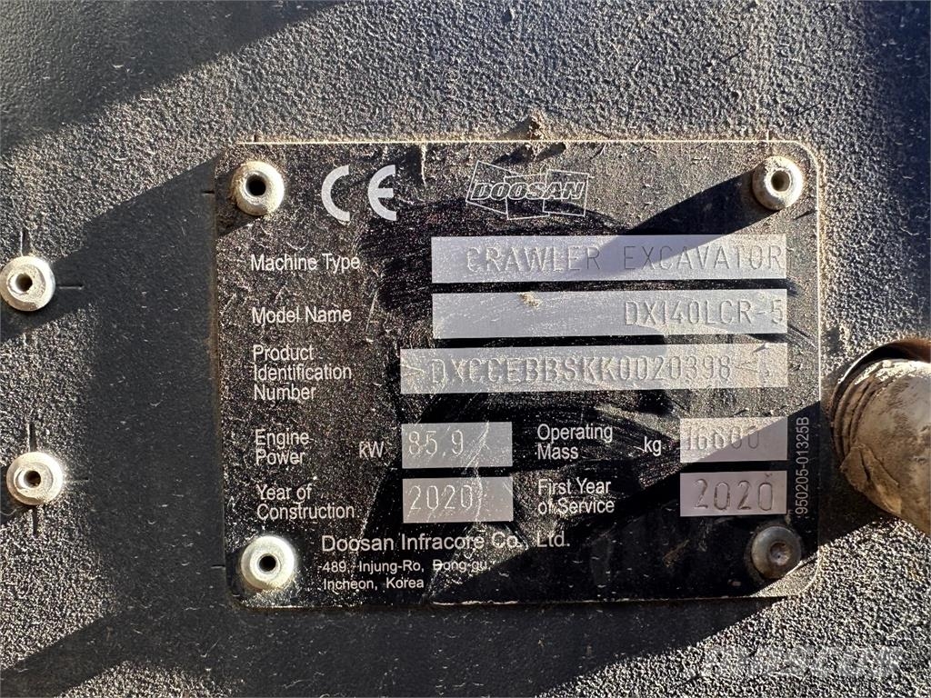 Doosan DX140 LCR-5 Εκσκαφείς με ερπύστριες