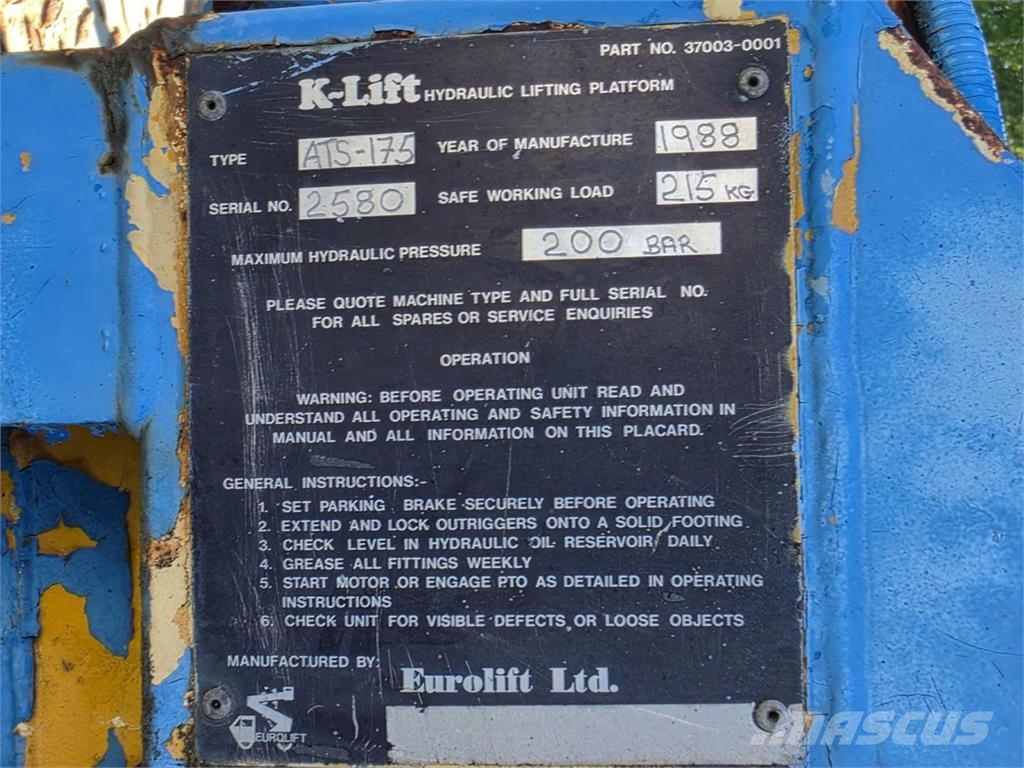 Eurolift K-lift ATS-175 Henkilönosturi Вертикальные мачтовые подъемники