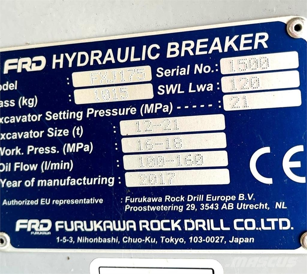 Furukawa 175 FXJ Hydrauliske hammere