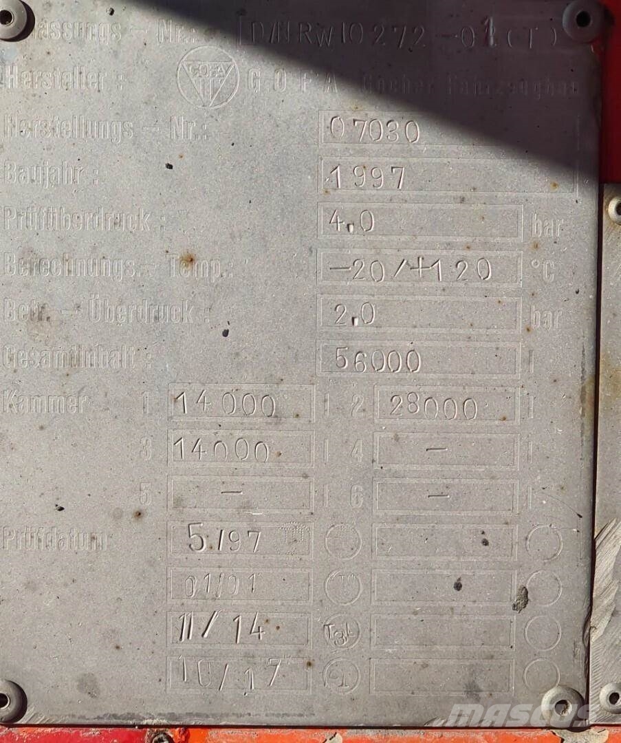 Gofa säiliöperävaunu Andre semitrailere