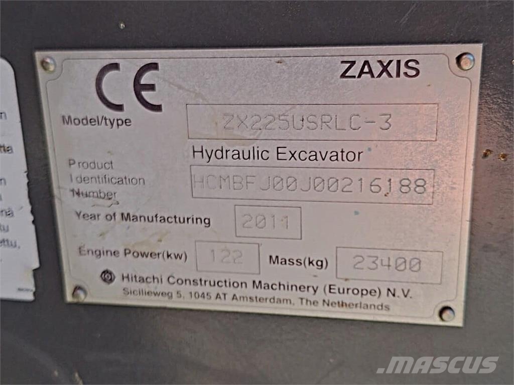 Hitachi ZX 225 USRLC-3 Roomikekskavaatorid