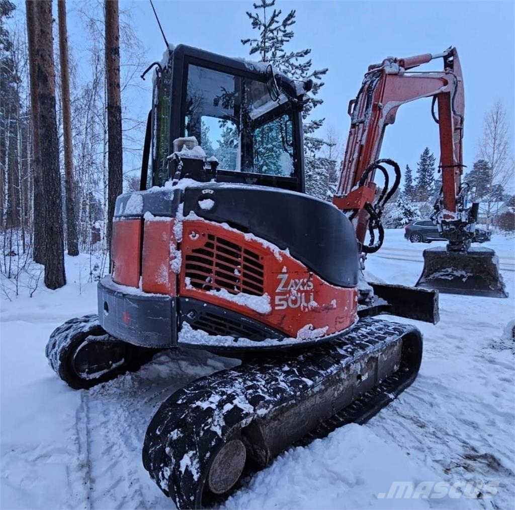 Hitachi ZX50U-2 CLR + SMP + 3 kauhaa حفارات صغيرة أقل من 7 طن (حفارات صغيرة)