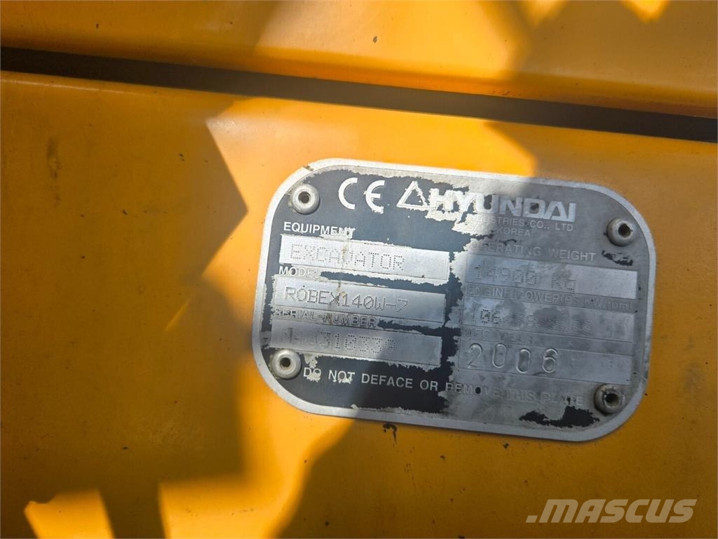 Hyundai 140W-7 Escavadoras de rodas
