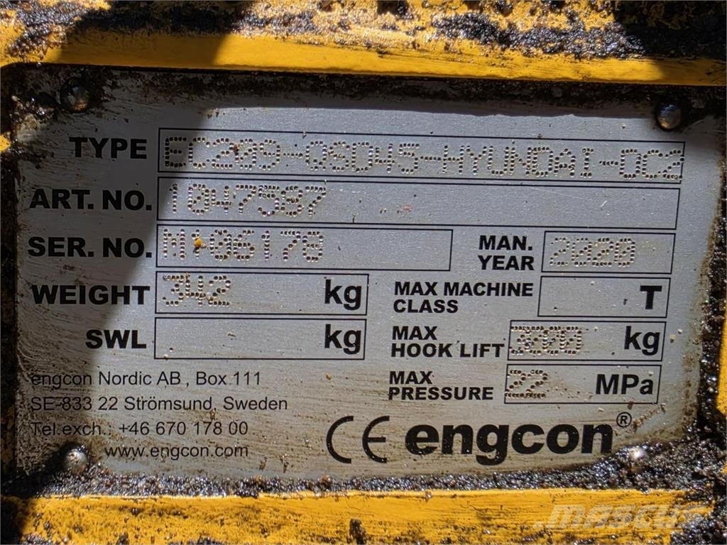 Hyundai HX85A, Engcon, Rasvari, Luiskakauha Excavadoras 7t - 12t