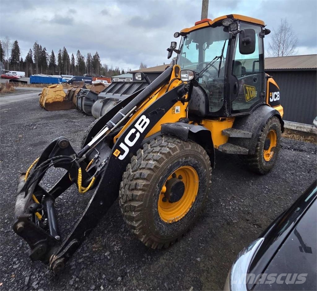 JCB 409, Kauha, Piikit, Aura, Hiekoituskauha Cargadoras sobre ruedas