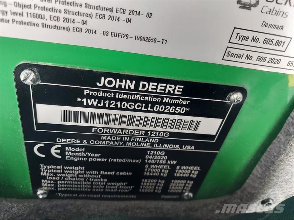 John Deere 1210G Autocargadoras