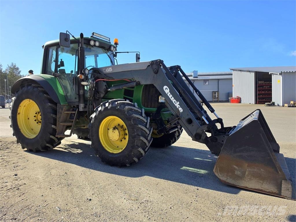 John Deere 6830, Quicke Q65, Kauha, Piikit Tracteur