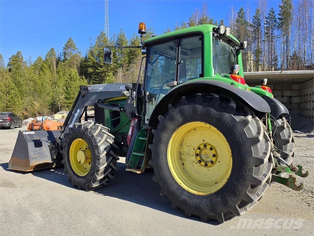 John Deere 6830, Quicke Q65, Kauha, Piikit Tracteur