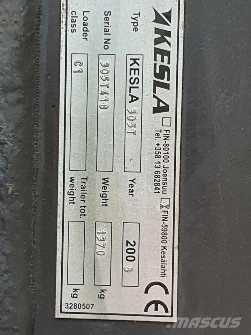 Kesla 12MDH Vetävä metsäperävaunu+305T kuormaaja Przyczepy leśne