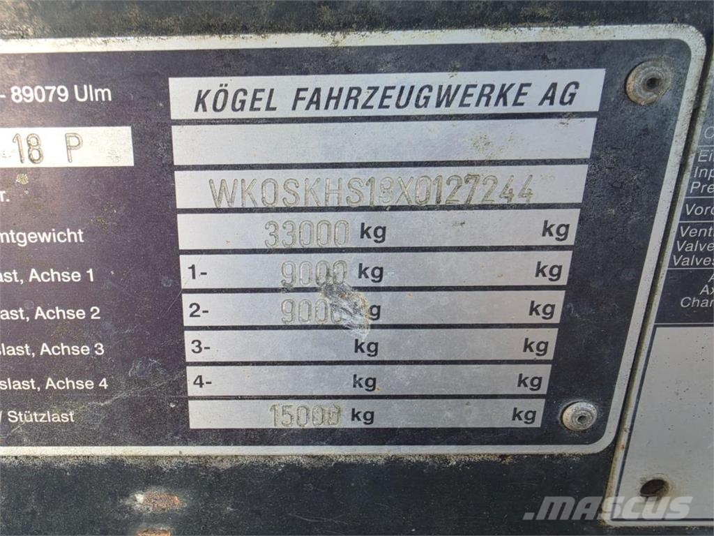 Kögel imuvaunu 30.2m3 Overige opleggers
