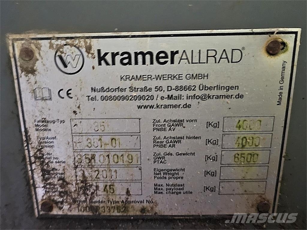 Kramer ALLRAD 380, Kauha, Trukkipiikit 輪胎式裝載機