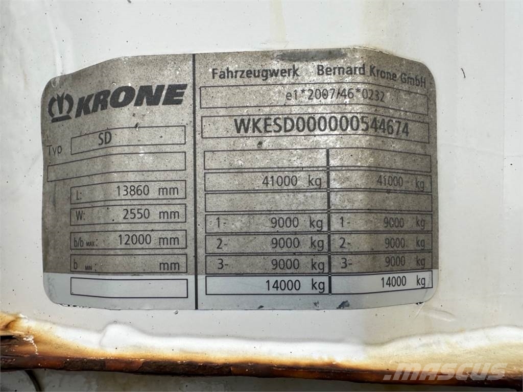 Krone 14tn kaula, BPW-akselit Tentpoolhaagised