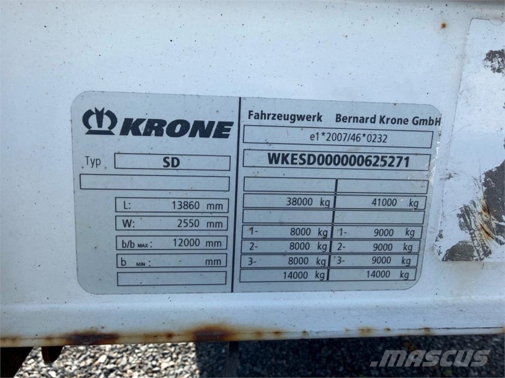 Krone 14tn kaula, BPW-akselit Curtainsiderauflieger