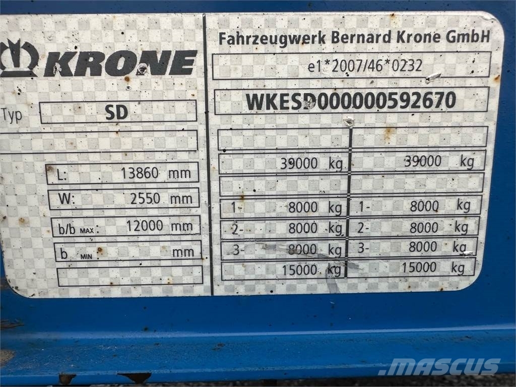Krone 15tn kaula, BPW-levyt Tentpoolhaagised