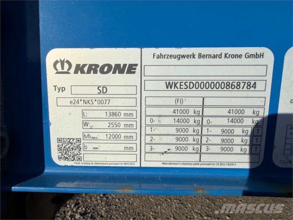 Krone 15tn kaula , tolppataskut Tents puspiekabes