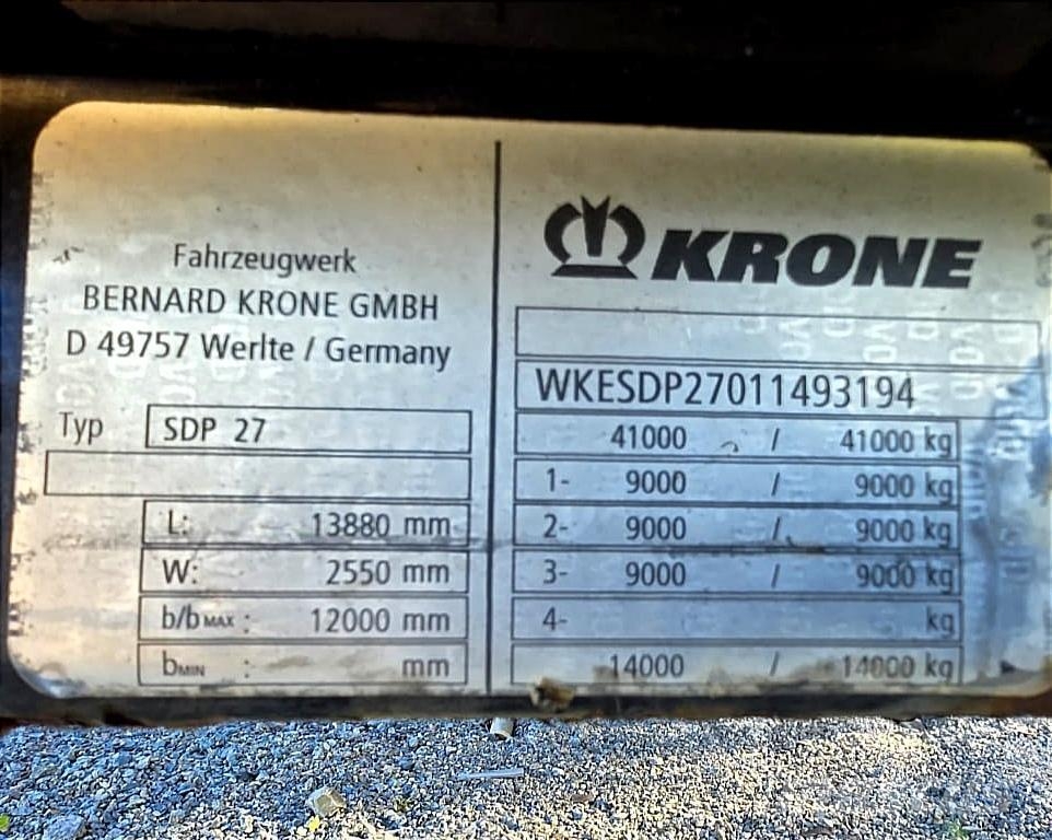 Krone SDP 27 Perdeli yari çekiciler