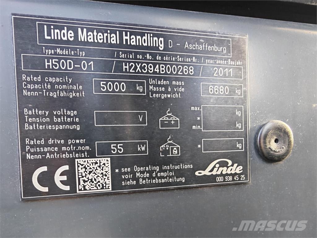 Linde H50D-01 (konttikone) Diesel heftrucks