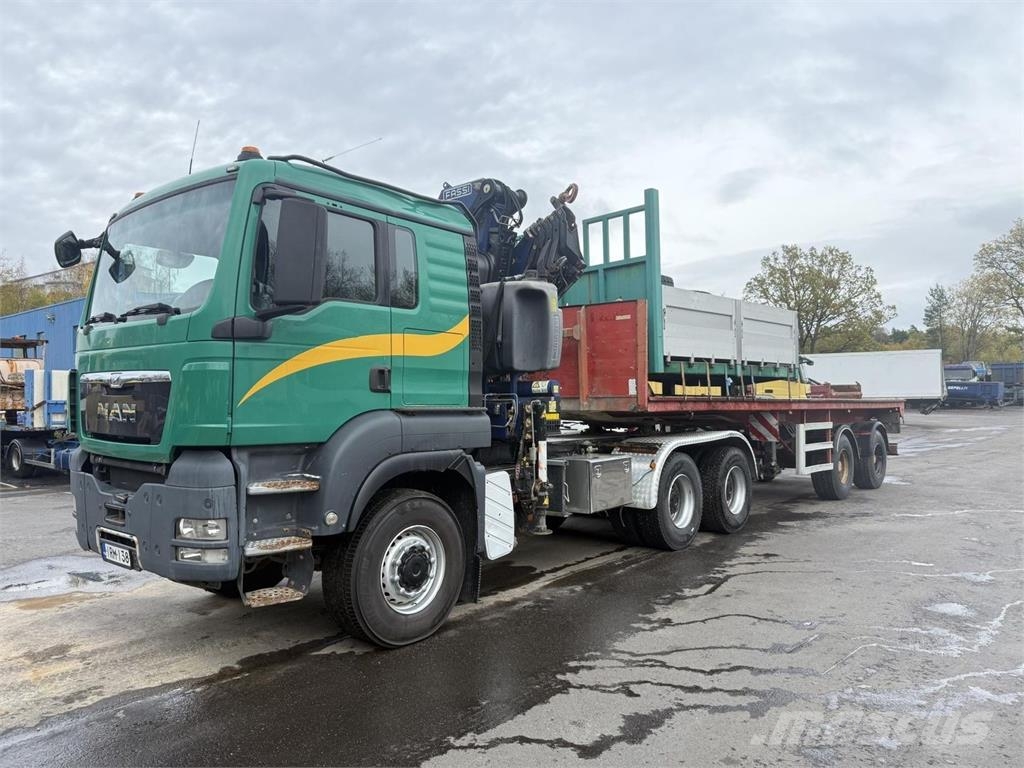 MAN TGS 33.480 6x6 veturi / nosturilla / perävaun Kamioni sa kranom