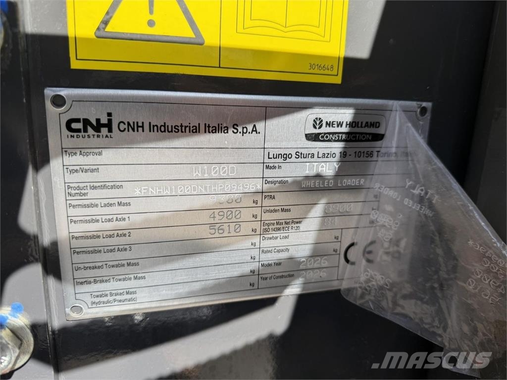 New Holland W100D Pyöräkuormaaja Фронтальні навантажувачі