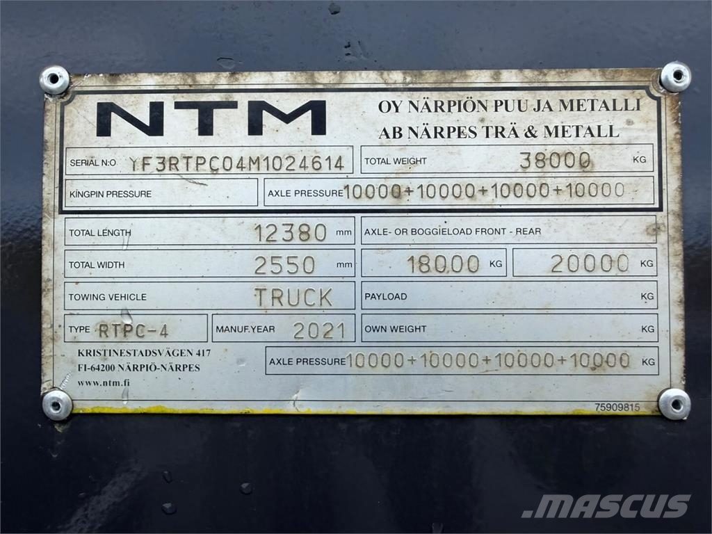 NTM Yhdenlavan kärry Demontažne prikolice