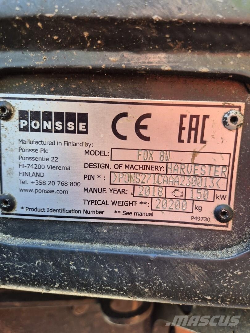 Ponsse Fox 8W 收割机