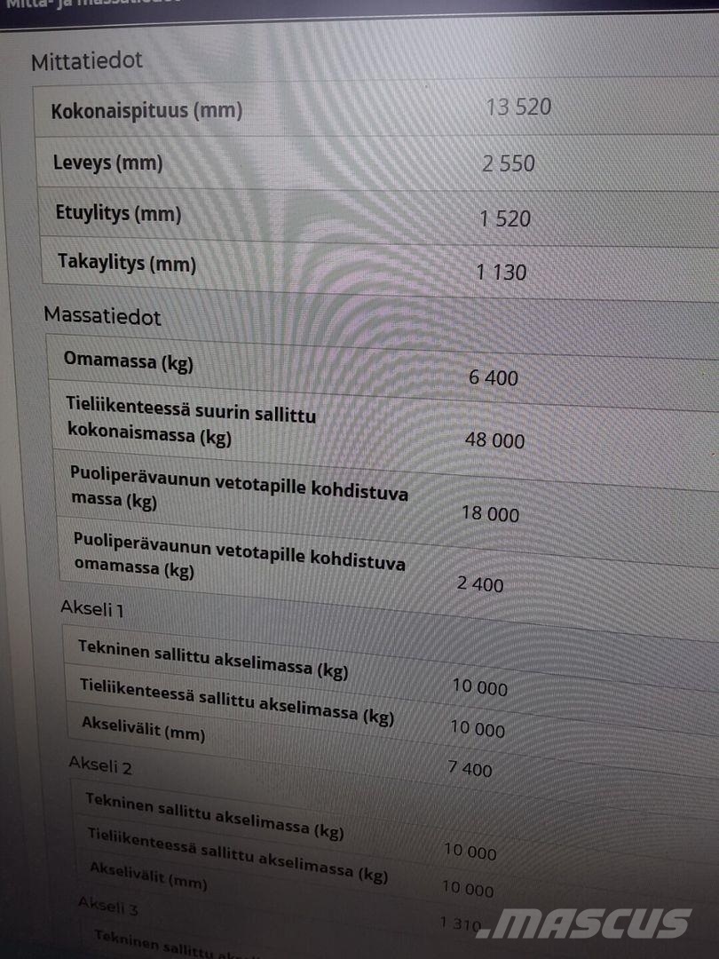 Scania Övriga 3-aks ohjaava Semirremolques de carga baja