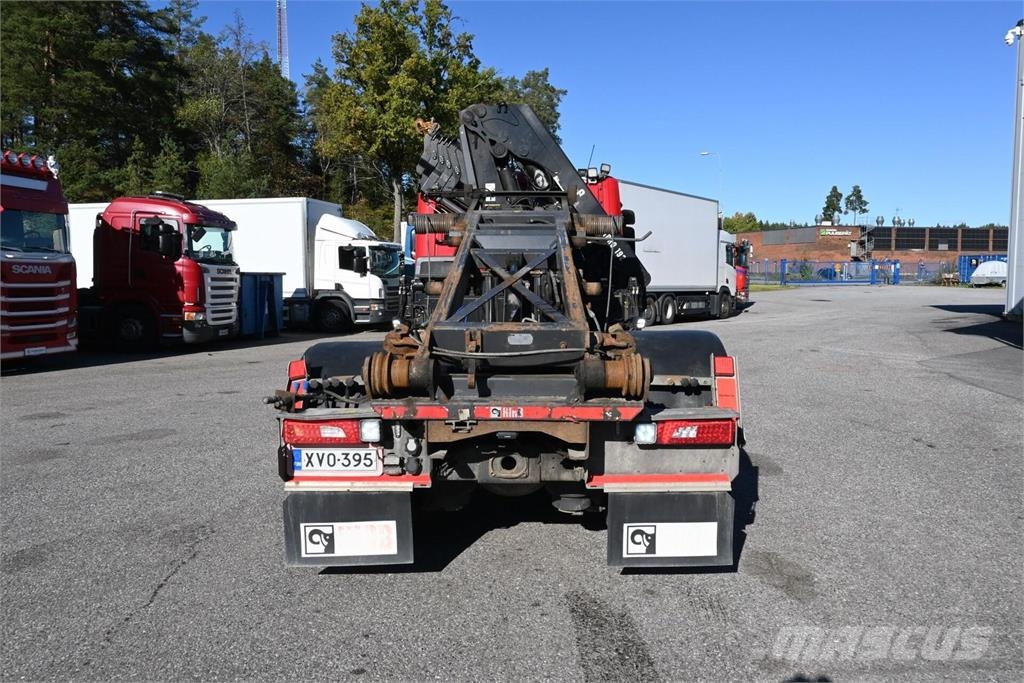 Scania P370 4x2 HIAB 192 & Multilift Camion plateau ridelle avec grue