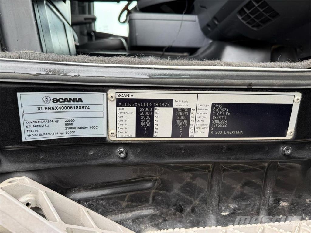 Scania R500 6x4 hydrauliikka Тягачі