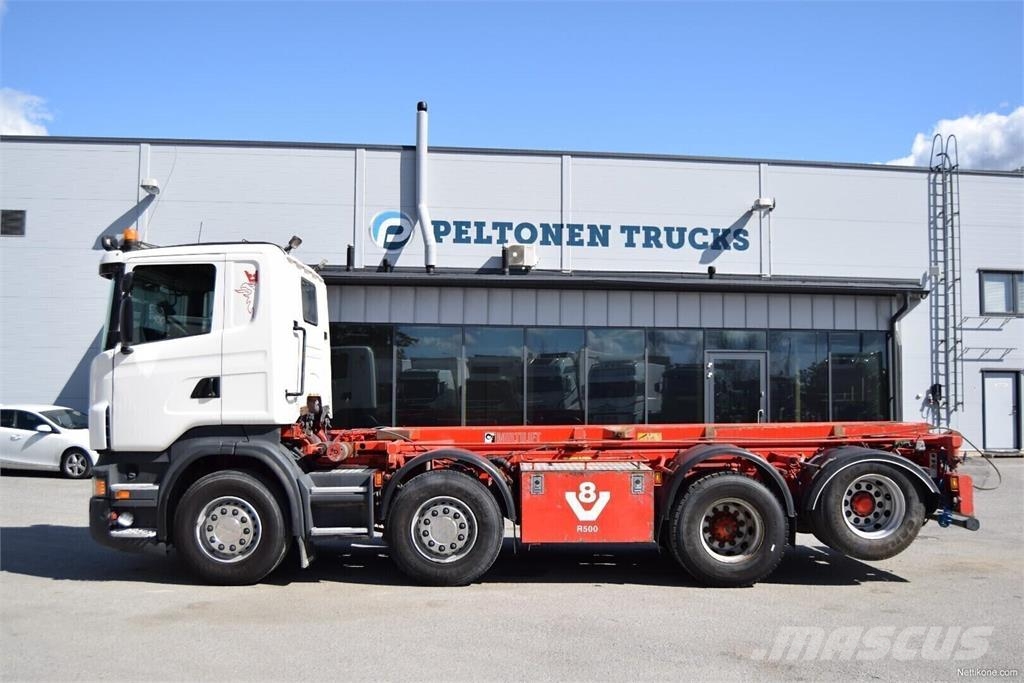 Scania R500 8x2 Vaihtolava-auto 훅 리프트 트럭