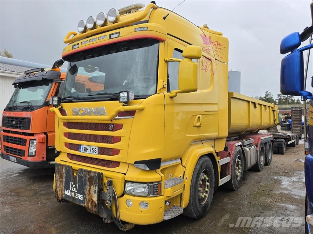 Scania R730 8X4, Joab Koukkulaite, Aurapuskuri Rol kiper kamioni s kukama za dizanje