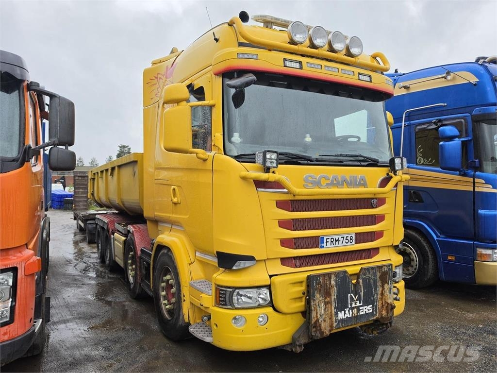 Scania R730 8X4, Joab Koukkulaite, Aurapuskuri Rol kiper kamioni s kukama za dizanje