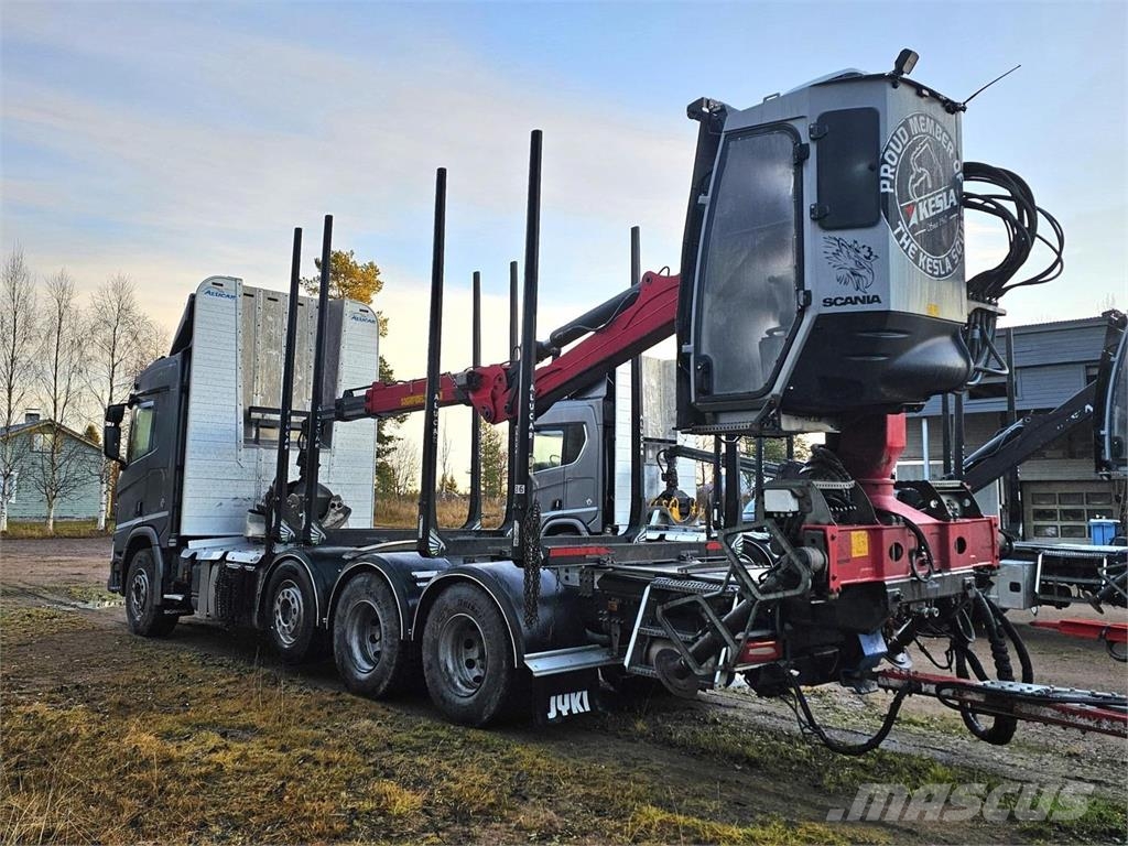 Scania R770 8X4, Kesla 2112T Timber trucks