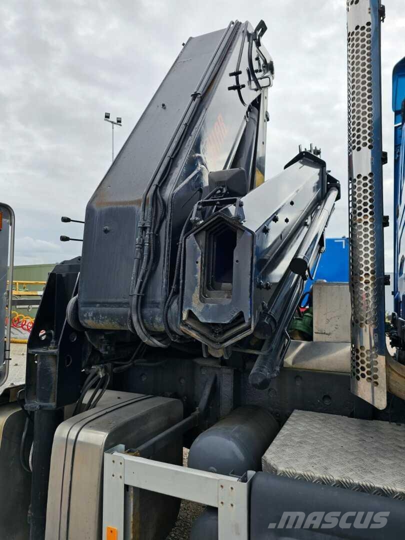 Siimet PPV lavetti ja Scania 144 Hiab 330-5 nosturil Low loader-semi-trailers