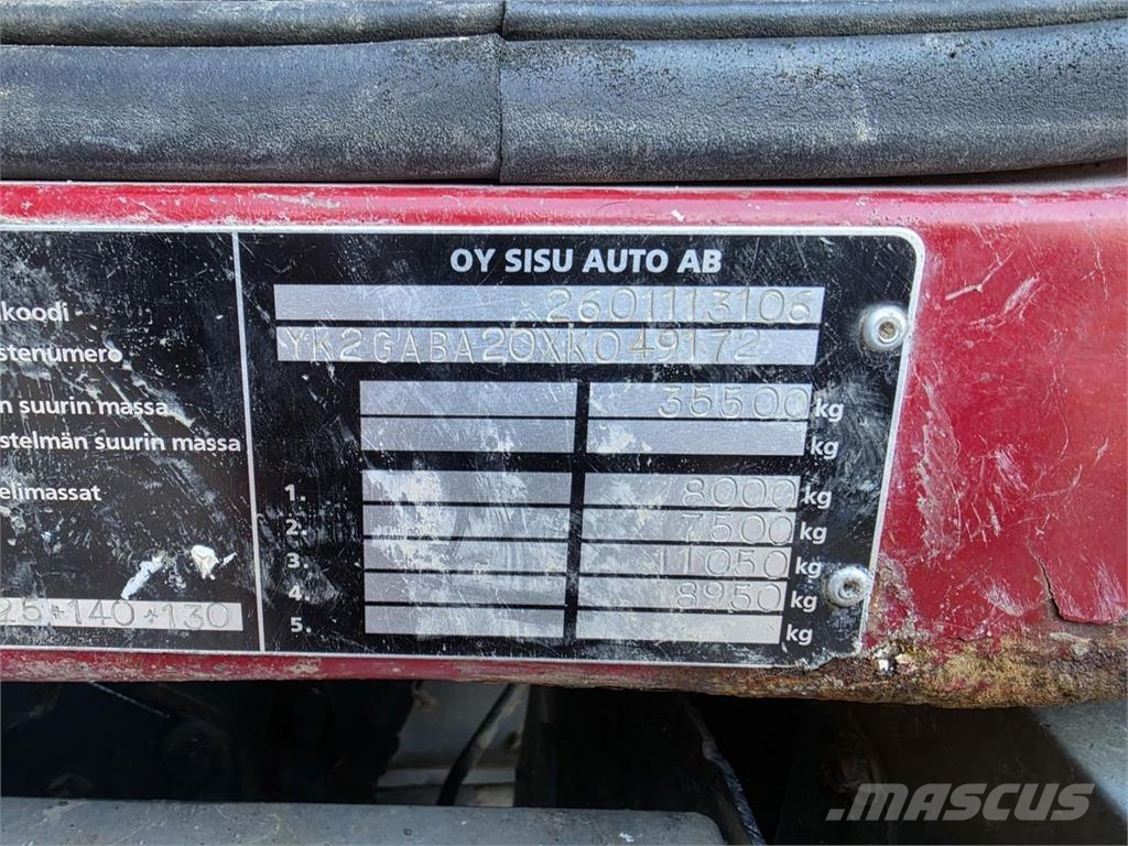 Sisu E11 410 8X2 Kaivinkoneritilä Kamioni za prijevoz šumskih strojeva
