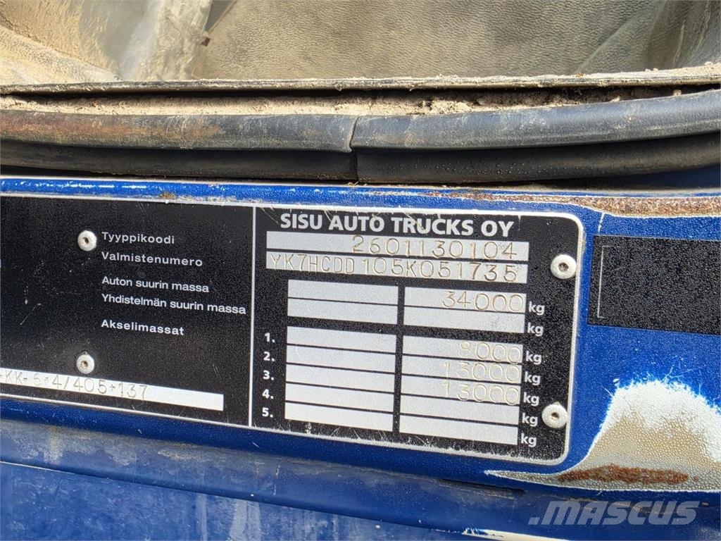 Sisu E12 480 6X4, Jyki 3-aks. Letkukasetti شاحنات قلابة