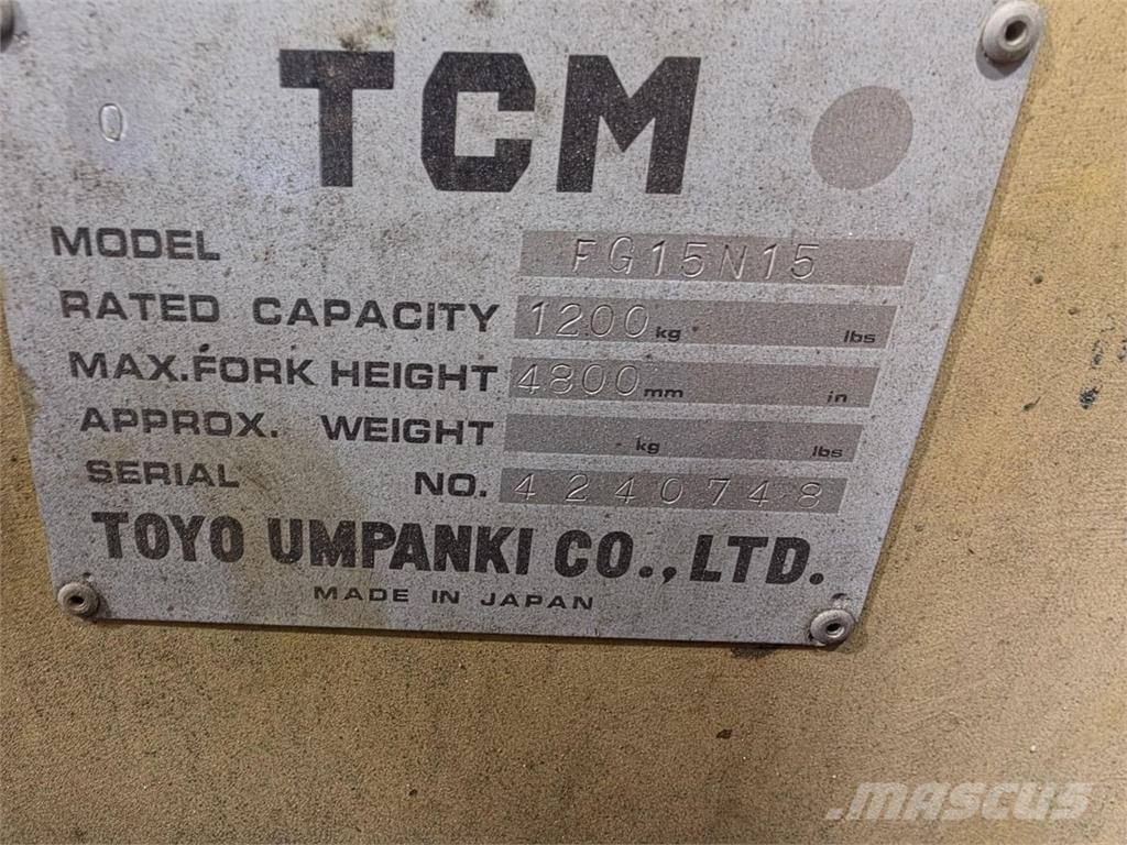 TCM FG15N15 Kaasutrukki LPG heftrucks